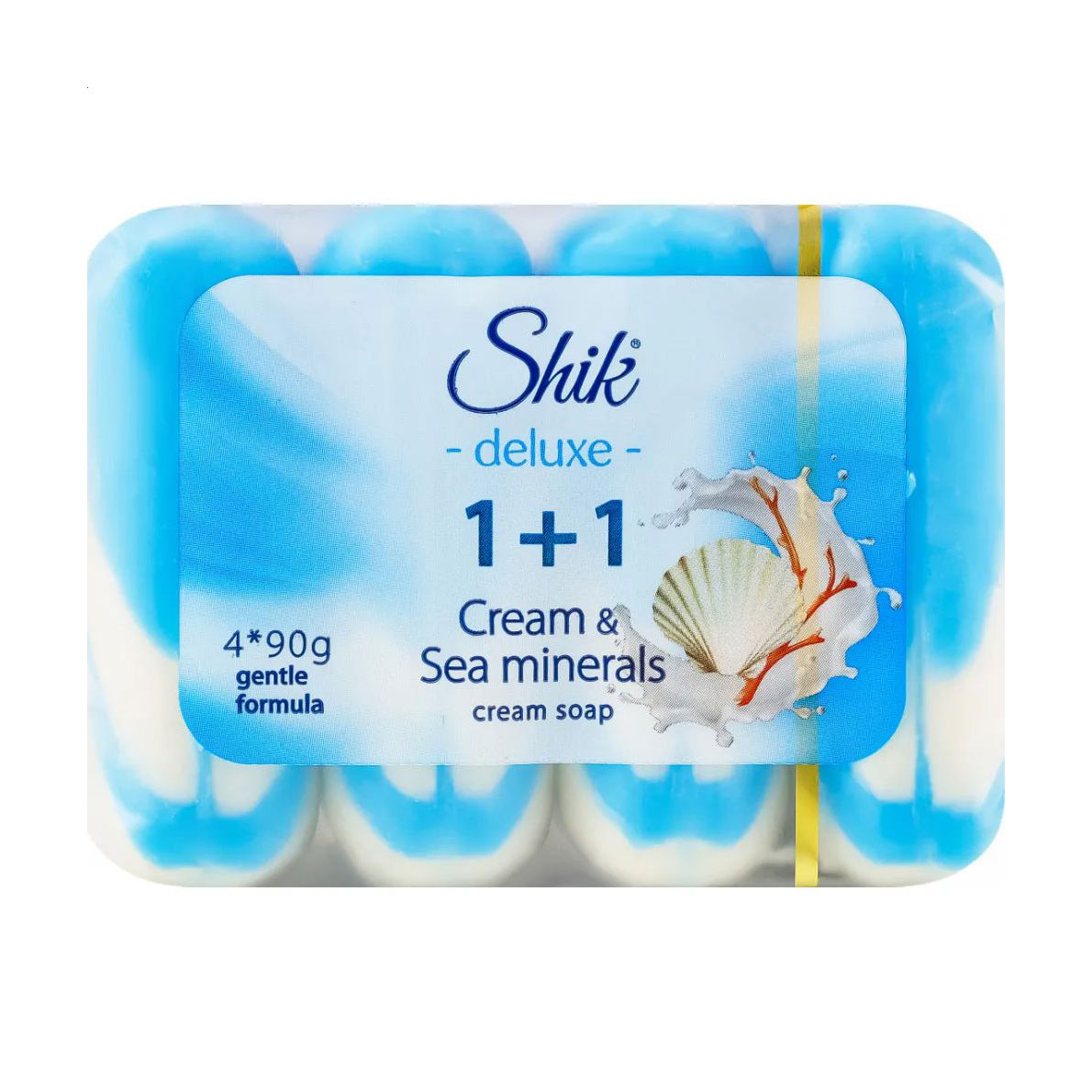 Крем-мило тверде Shik Deluxe 1 + 1 Cream Soap Крем та морські мінерали, 4*90 г